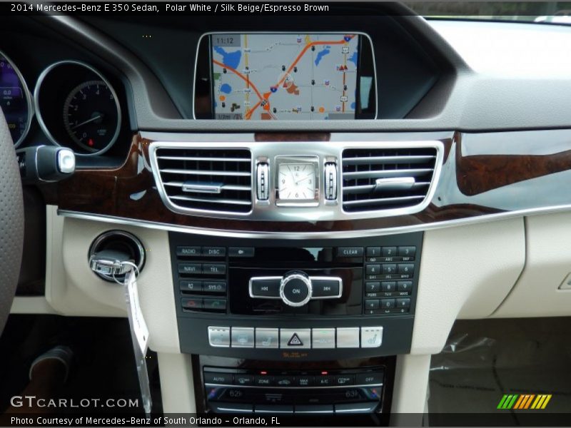 Polar White / Silk Beige/Espresso Brown 2014 Mercedes-Benz E 350 Sedan