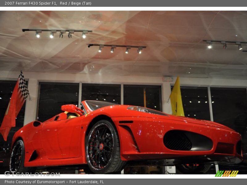 Red / Beige (Tan) 2007 Ferrari F430 Spider F1