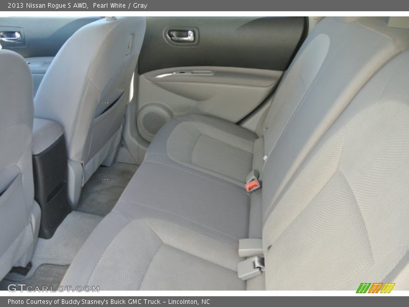 Pearl White / Gray 2013 Nissan Rogue S AWD