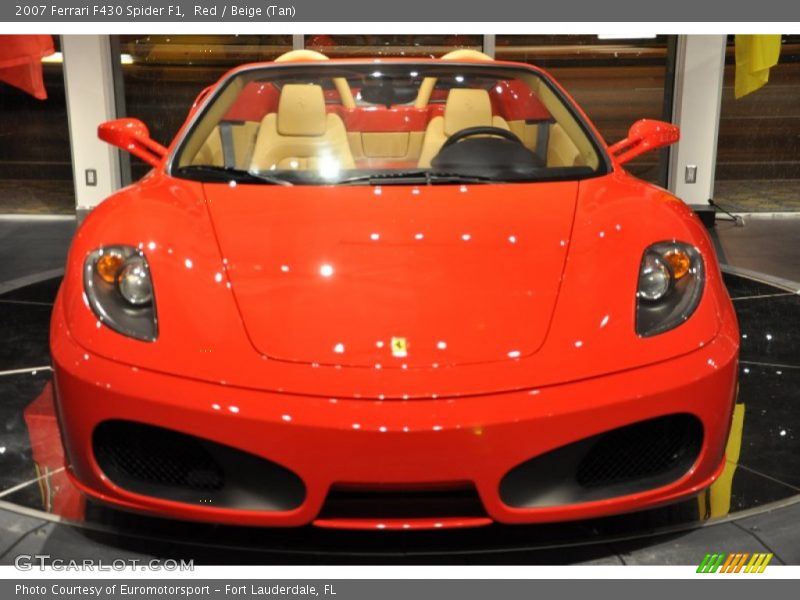 Red / Beige (Tan) 2007 Ferrari F430 Spider F1