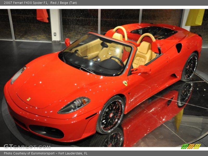 Red / Beige (Tan) 2007 Ferrari F430 Spider F1