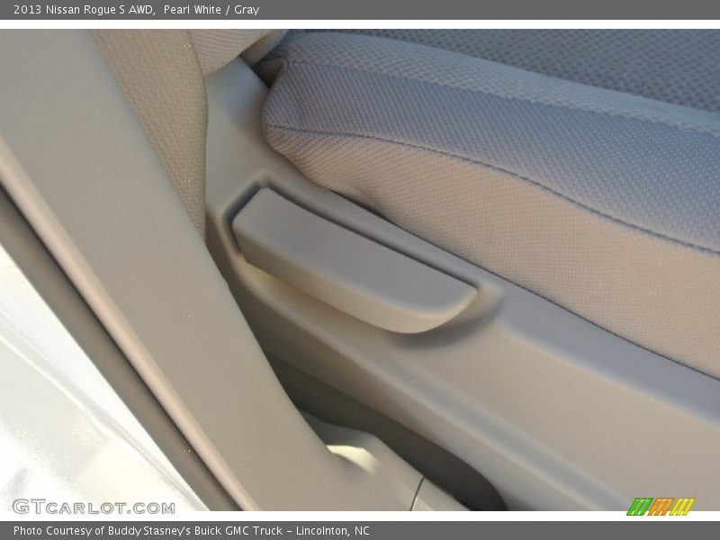 Pearl White / Gray 2013 Nissan Rogue S AWD