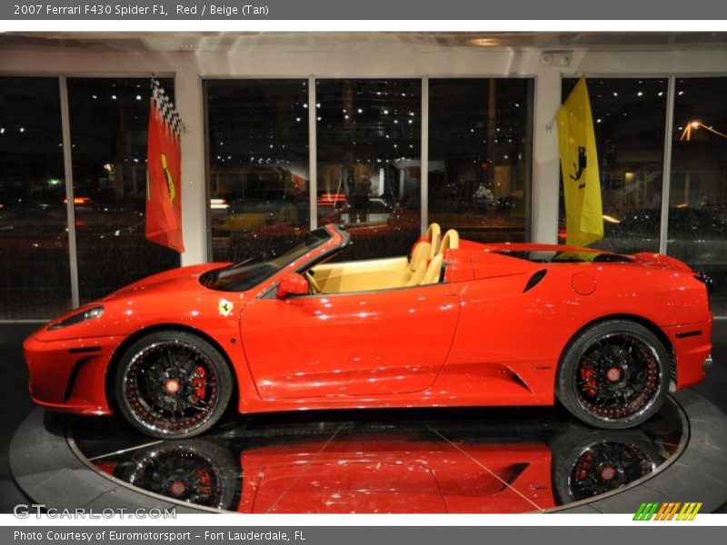 Red / Beige (Tan) 2007 Ferrari F430 Spider F1