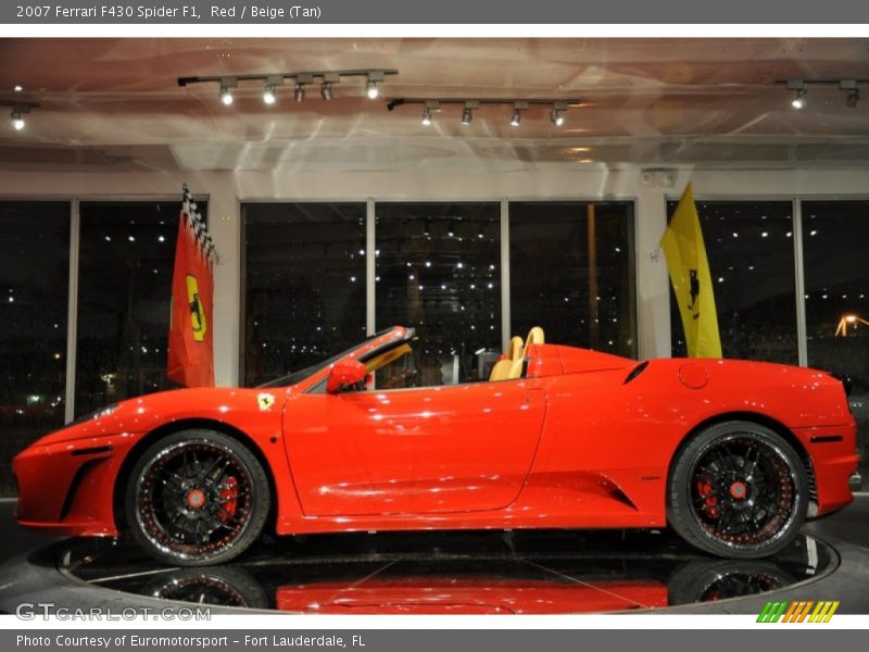 Red / Beige (Tan) 2007 Ferrari F430 Spider F1