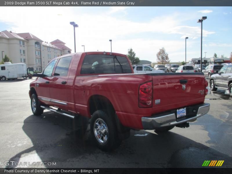 Flame Red / Medium Slate Gray 2009 Dodge Ram 3500 SLT Mega Cab 4x4
