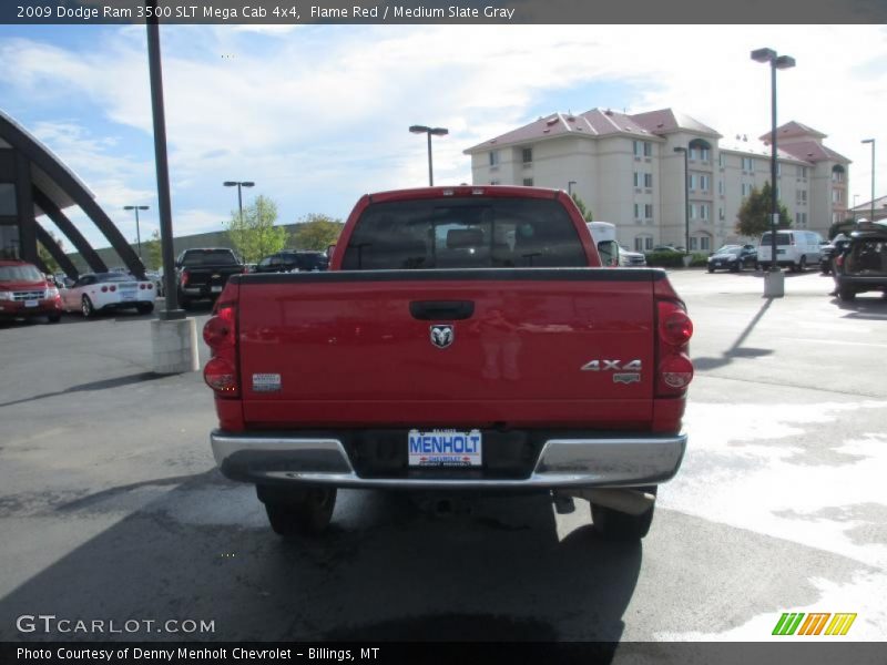 Flame Red / Medium Slate Gray 2009 Dodge Ram 3500 SLT Mega Cab 4x4