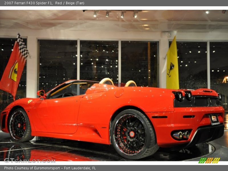 Red / Beige (Tan) 2007 Ferrari F430 Spider F1