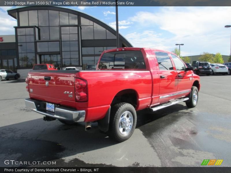 Flame Red / Medium Slate Gray 2009 Dodge Ram 3500 SLT Mega Cab 4x4