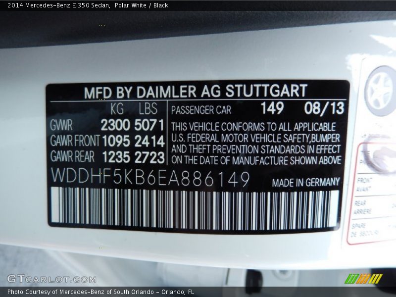 Polar White / Black 2014 Mercedes-Benz E 350 Sedan
