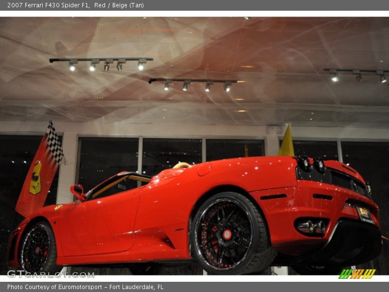 Red / Beige (Tan) 2007 Ferrari F430 Spider F1