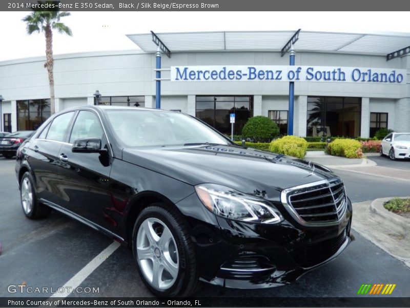 Black / Silk Beige/Espresso Brown 2014 Mercedes-Benz E 350 Sedan