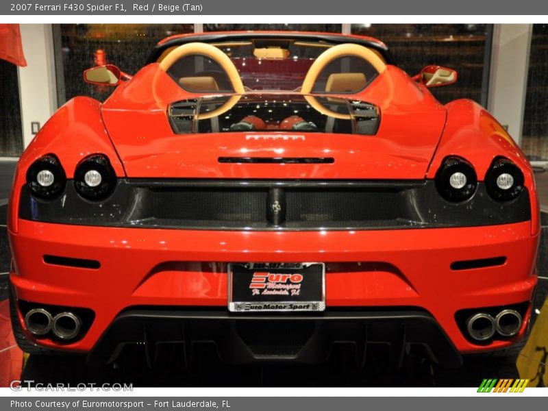 Red / Beige (Tan) 2007 Ferrari F430 Spider F1