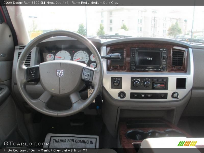 Flame Red / Medium Slate Gray 2009 Dodge Ram 3500 SLT Mega Cab 4x4