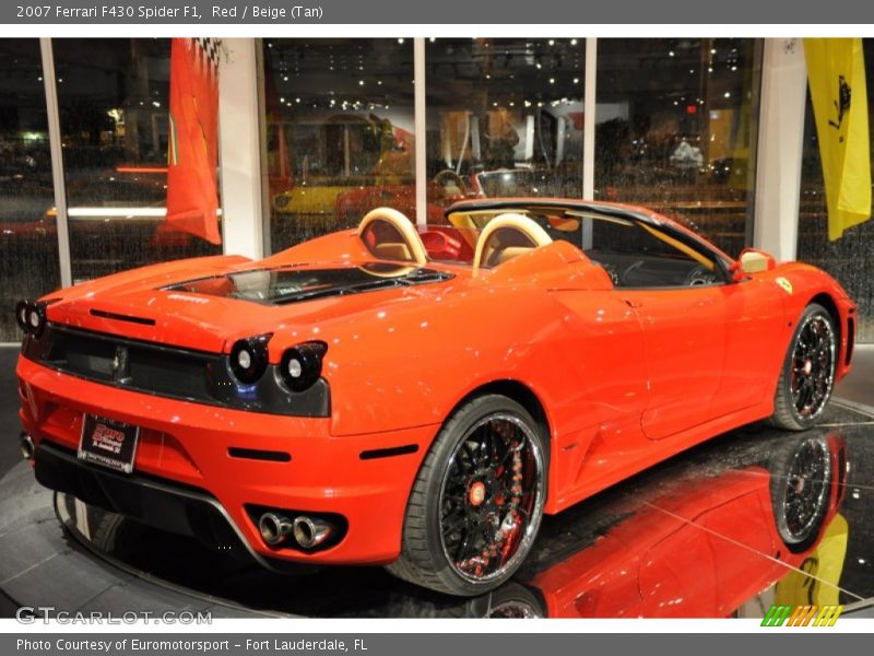 Red / Beige (Tan) 2007 Ferrari F430 Spider F1