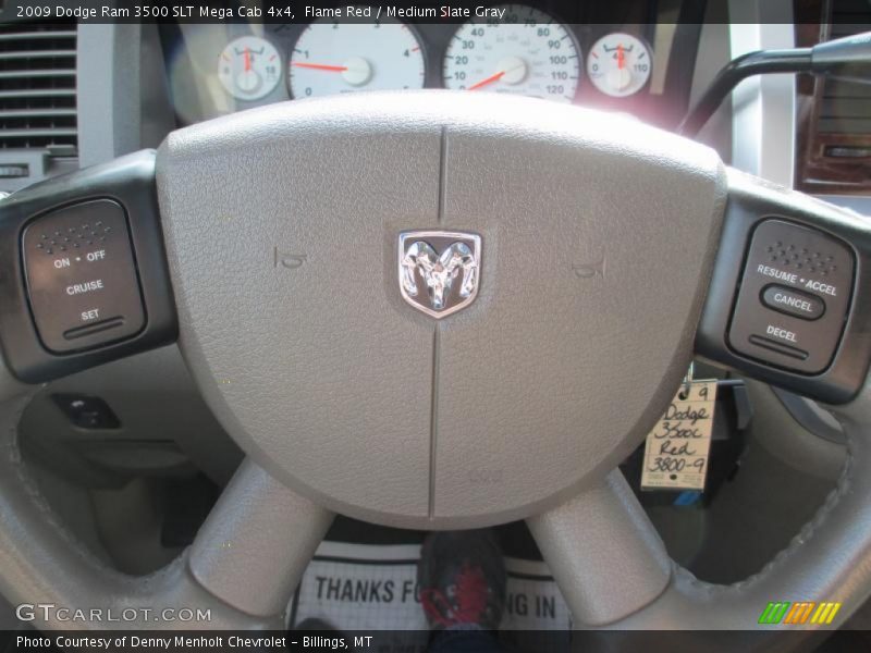 Flame Red / Medium Slate Gray 2009 Dodge Ram 3500 SLT Mega Cab 4x4