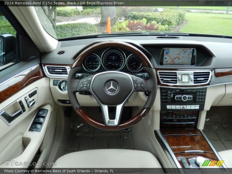 Black / Silk Beige/Espresso Brown 2014 Mercedes-Benz E 350 Sedan