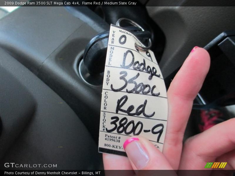 Flame Red / Medium Slate Gray 2009 Dodge Ram 3500 SLT Mega Cab 4x4