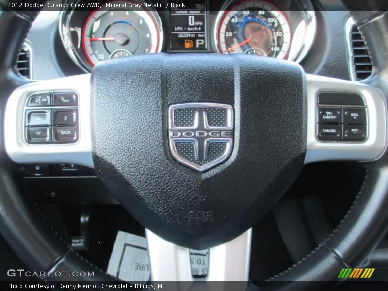 Mineral Gray Metallic / Black 2012 Dodge Durango Crew AWD