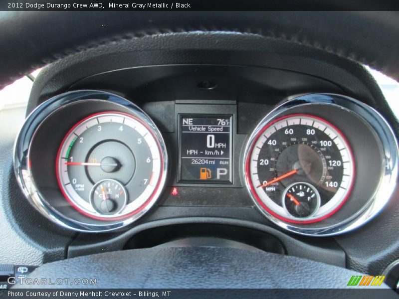 Mineral Gray Metallic / Black 2012 Dodge Durango Crew AWD