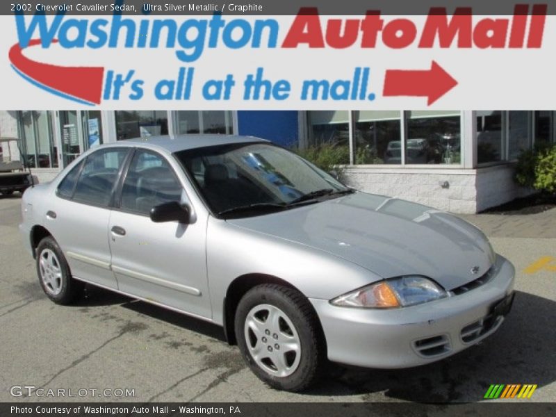 Ultra Silver Metallic / Graphite 2002 Chevrolet Cavalier Sedan