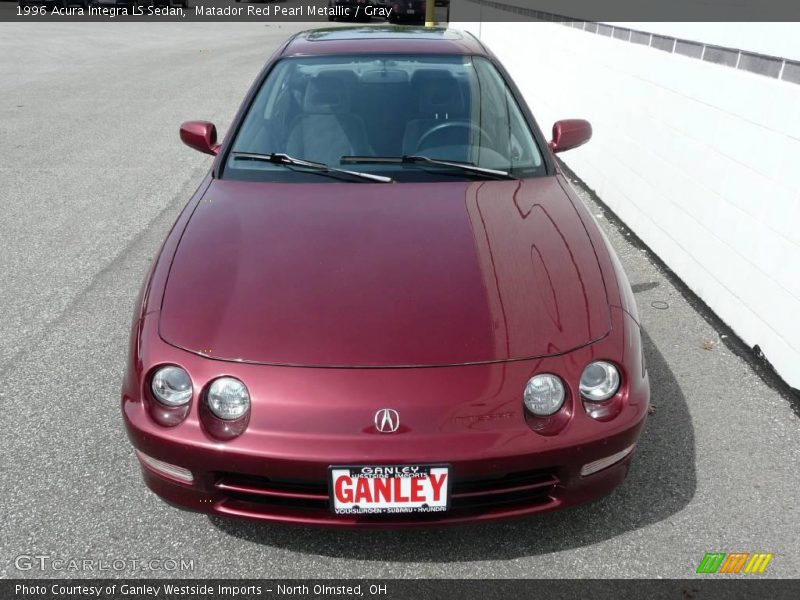 Matador Red Pearl Metallic / Gray 1996 Acura Integra LS Sedan