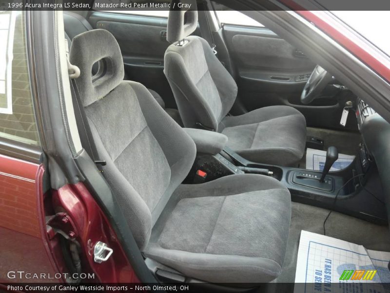 Matador Red Pearl Metallic / Gray 1996 Acura Integra LS Sedan