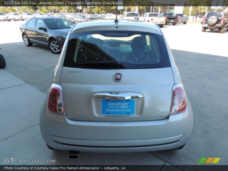 Argento (Silver) / Tessuto Grigio/Nero (Grey/Black) 2012 Fiat 500 Pop