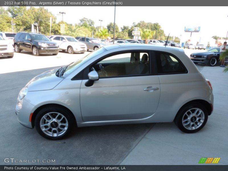 Argento (Silver) / Tessuto Grigio/Nero (Grey/Black) 2012 Fiat 500 Pop