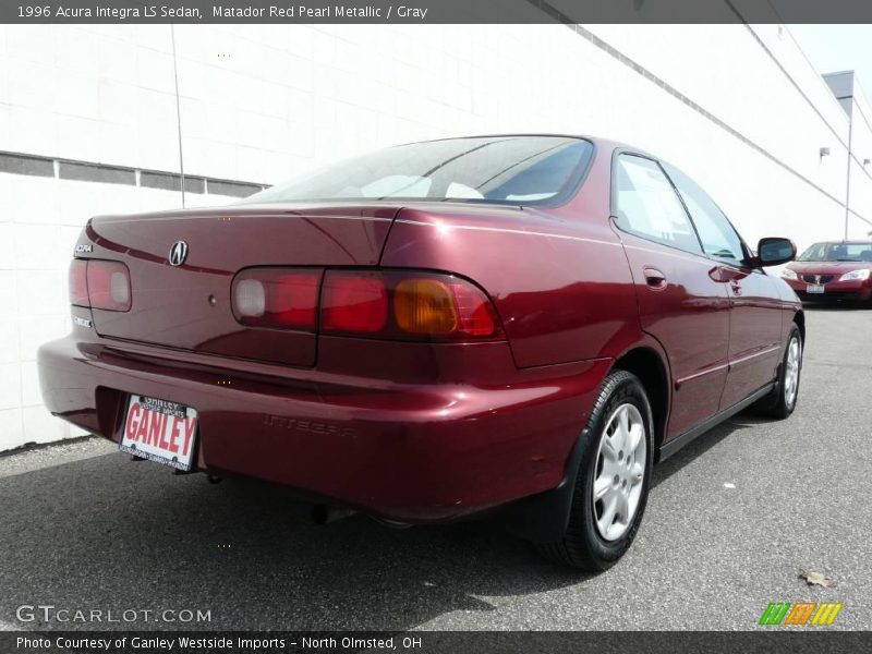 Matador Red Pearl Metallic / Gray 1996 Acura Integra LS Sedan