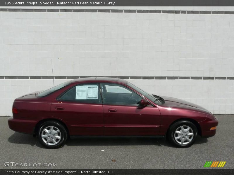 Matador Red Pearl Metallic / Gray 1996 Acura Integra LS Sedan