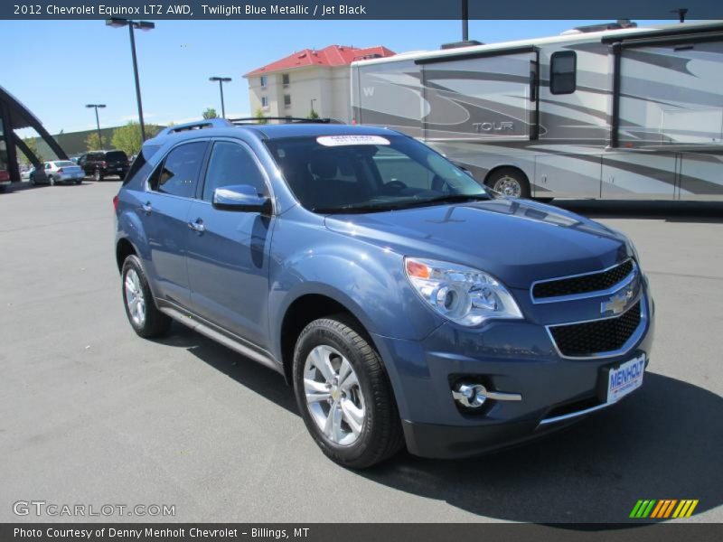 Twilight Blue Metallic / Jet Black 2012 Chevrolet Equinox LTZ AWD