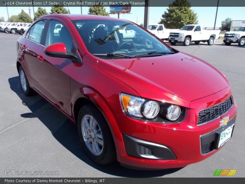 Crystal Red Tintcoat / Jet Black/Dark Titanium 2014 Chevrolet Sonic LT Sedan