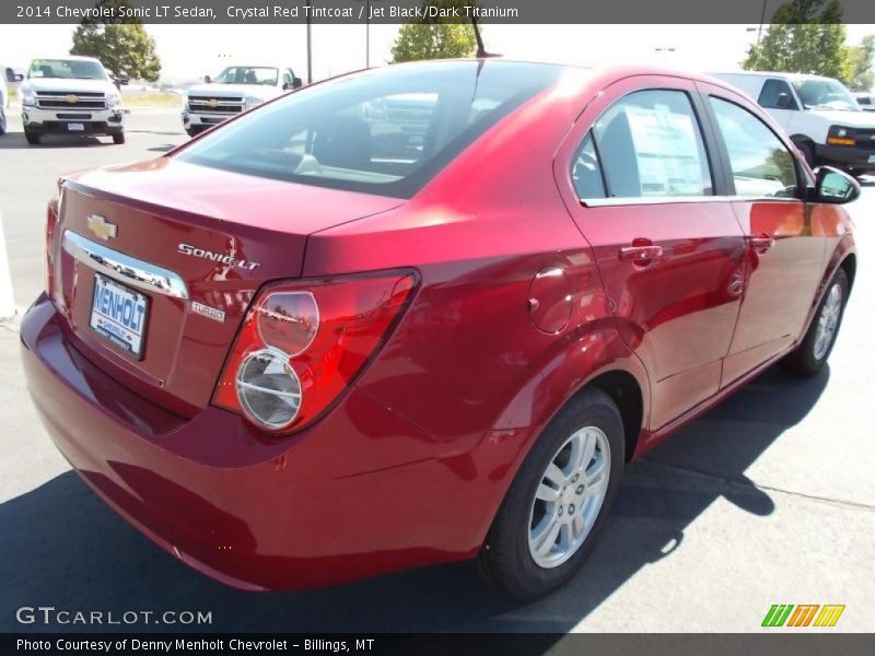 Crystal Red Tintcoat / Jet Black/Dark Titanium 2014 Chevrolet Sonic LT Sedan