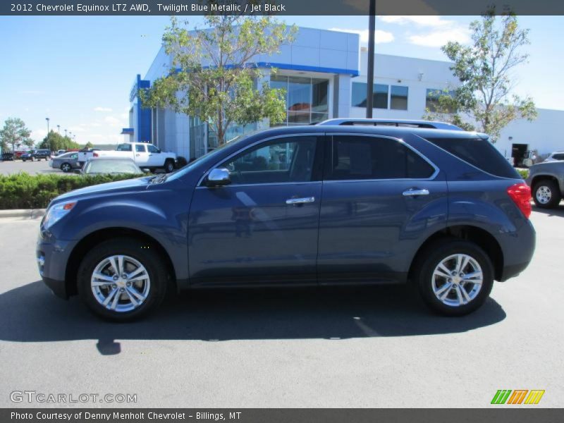 Twilight Blue Metallic / Jet Black 2012 Chevrolet Equinox LTZ AWD