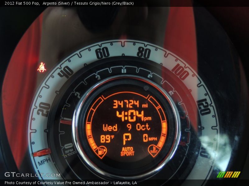 Argento (Silver) / Tessuto Grigio/Nero (Grey/Black) 2012 Fiat 500 Pop
