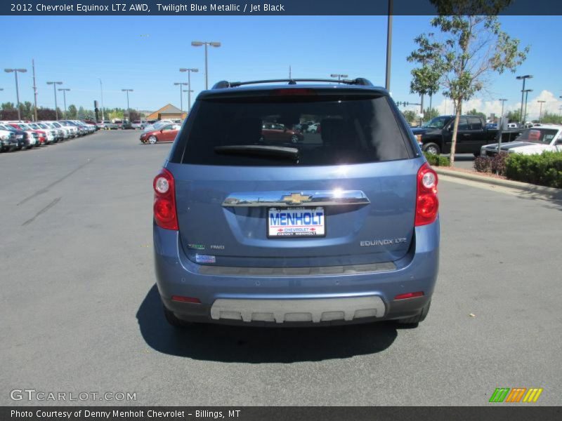 Twilight Blue Metallic / Jet Black 2012 Chevrolet Equinox LTZ AWD