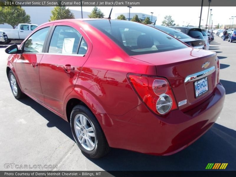 Crystal Red Tintcoat / Jet Black/Dark Titanium 2014 Chevrolet Sonic LT Sedan