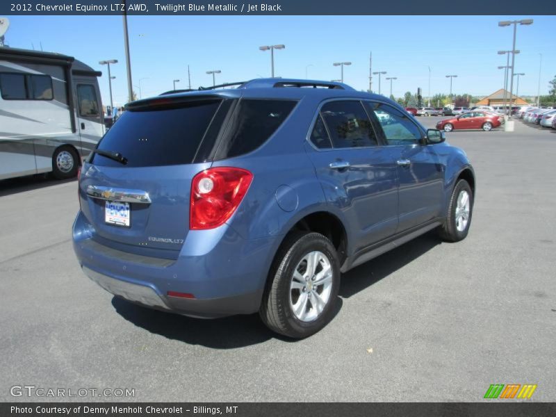 Twilight Blue Metallic / Jet Black 2012 Chevrolet Equinox LTZ AWD