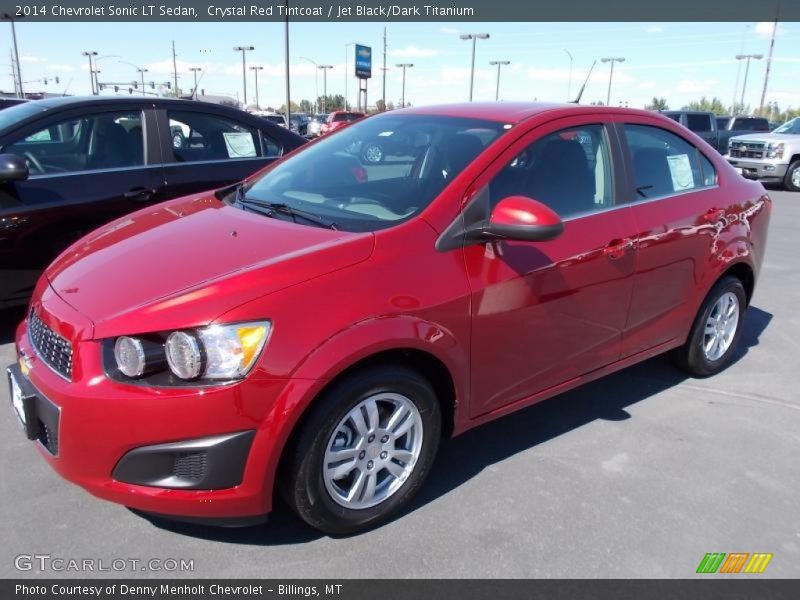 Crystal Red Tintcoat / Jet Black/Dark Titanium 2014 Chevrolet Sonic LT Sedan