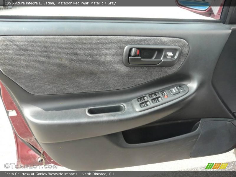 Matador Red Pearl Metallic / Gray 1996 Acura Integra LS Sedan