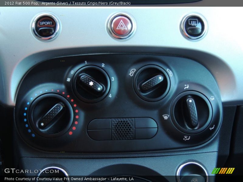 Argento (Silver) / Tessuto Grigio/Nero (Grey/Black) 2012 Fiat 500 Pop