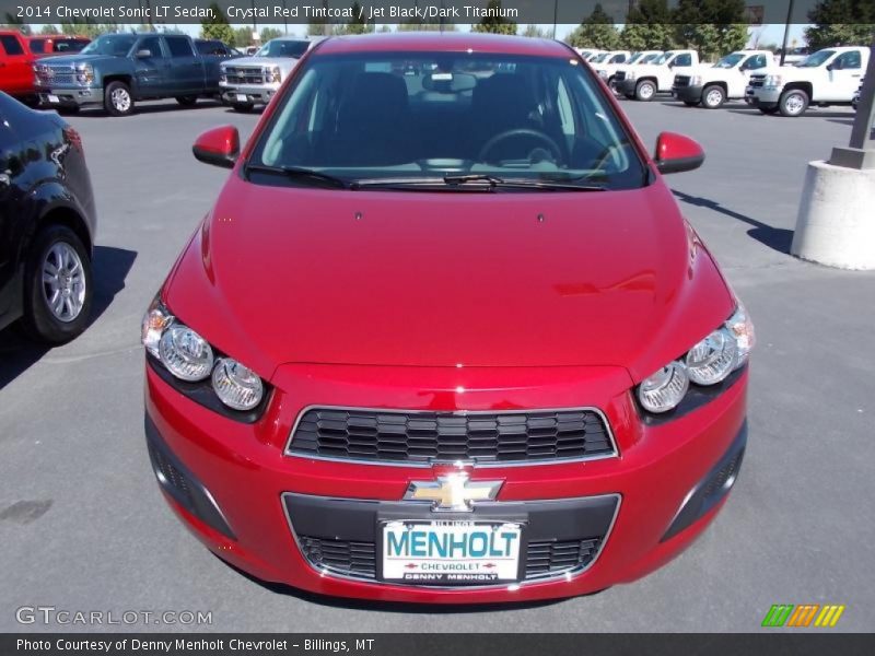 Crystal Red Tintcoat / Jet Black/Dark Titanium 2014 Chevrolet Sonic LT Sedan