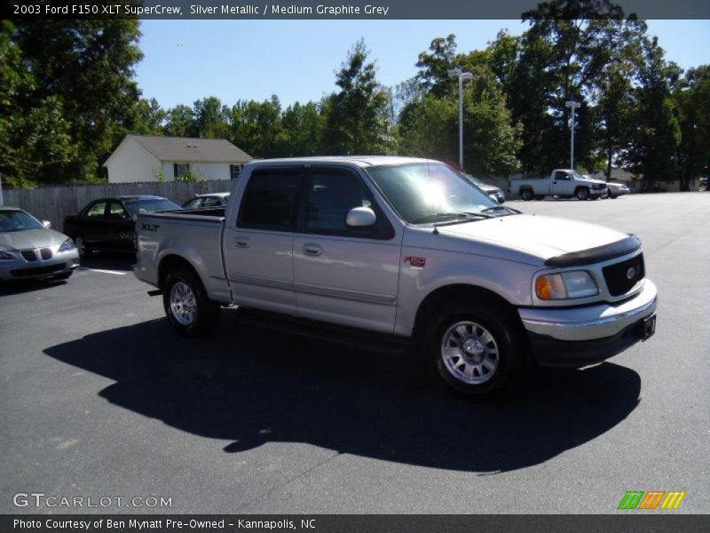 Silver Metallic / Medium Graphite Grey 2003 Ford F150 XLT SuperCrew