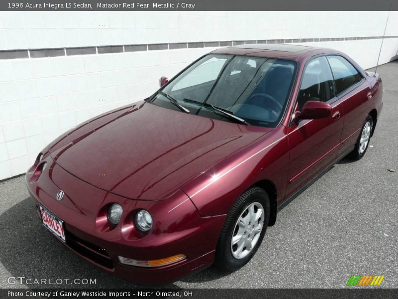 Matador Red Pearl Metallic / Gray 1996 Acura Integra LS Sedan