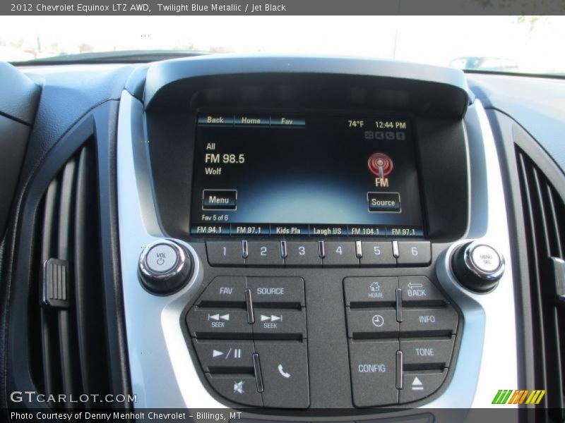 Twilight Blue Metallic / Jet Black 2012 Chevrolet Equinox LTZ AWD