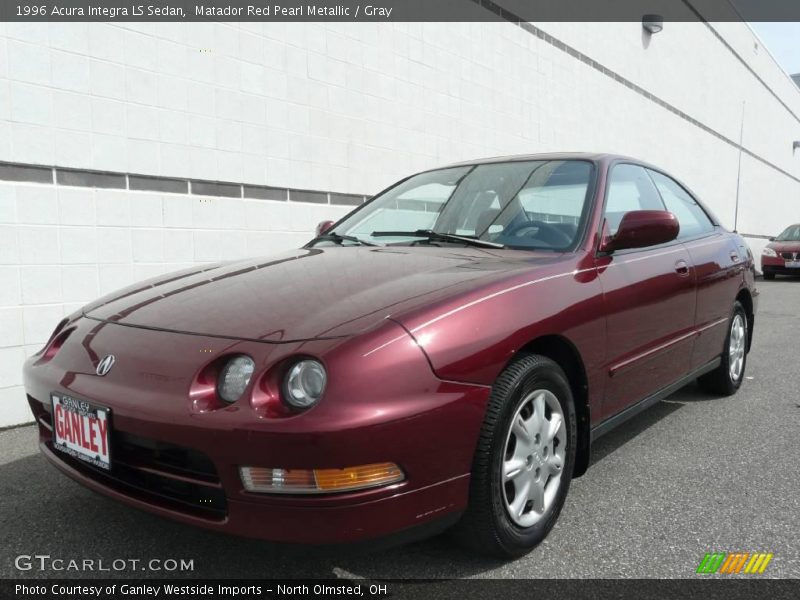 Matador Red Pearl Metallic / Gray 1996 Acura Integra LS Sedan