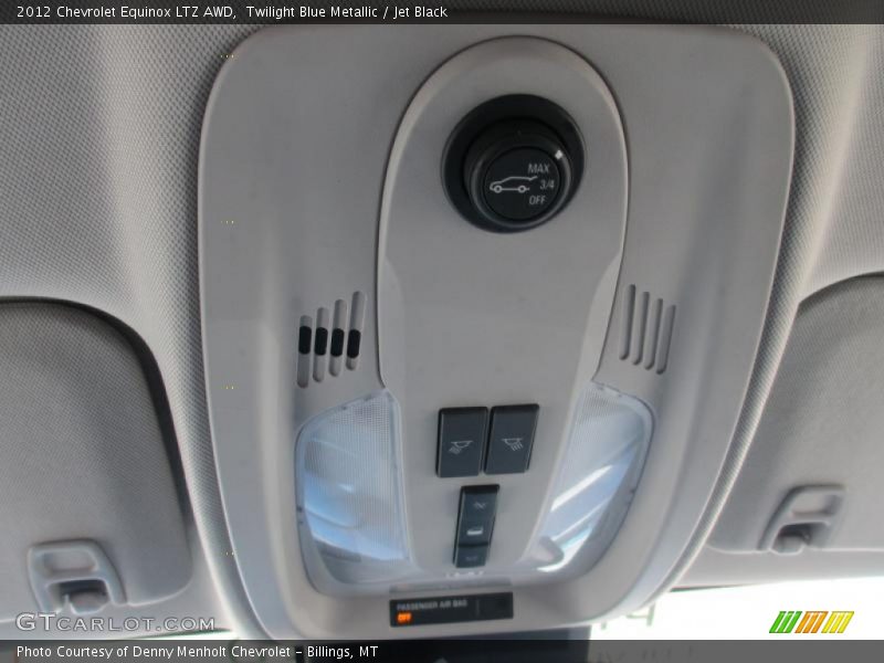Twilight Blue Metallic / Jet Black 2012 Chevrolet Equinox LTZ AWD