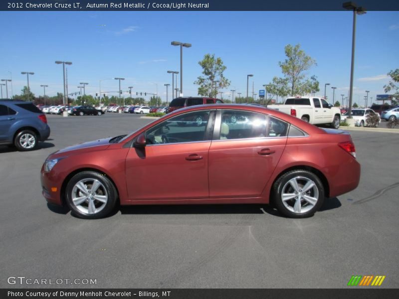 Autumn Red Metallic / Cocoa/Light Neutral 2012 Chevrolet Cruze LT