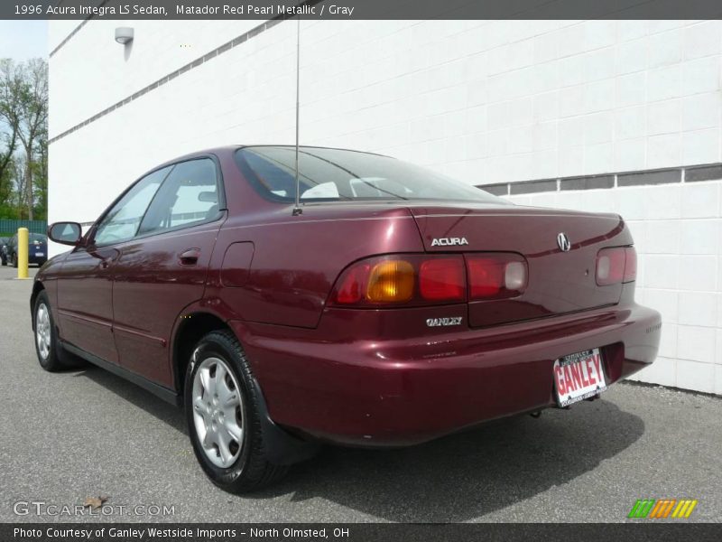 Matador Red Pearl Metallic / Gray 1996 Acura Integra LS Sedan