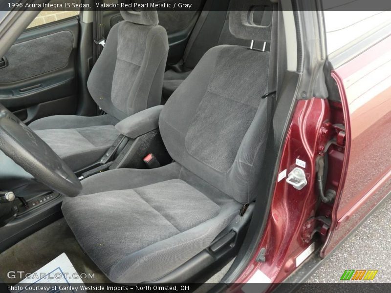 Matador Red Pearl Metallic / Gray 1996 Acura Integra LS Sedan